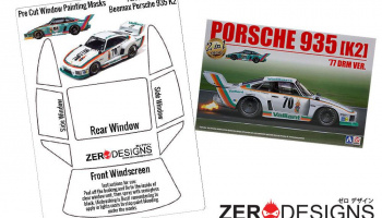 Porsche Kremer 935 K2 Pre Cut Window Painting Masks (Beemax) - Zero Paints