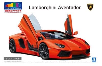 '11 Lamborghini Aventador (Orange Pearl) Pre-painted 1/24 - Aoshima