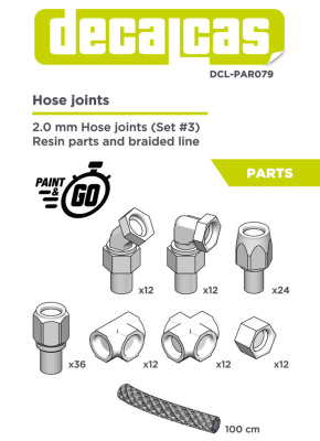 2.0mm Hose joints - Set 3 1/12 - Decalcas