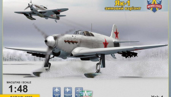 1/48 Yak-1 Soviet fighter on skis