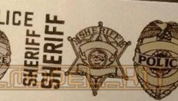 Shields & Stars Silver/Black Sheriff & Police Decals - Chimneyville