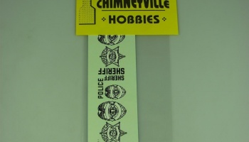 Shields & Stars White/Black Sheriff & Police Decals - Chimneyville