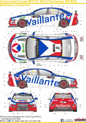 Chevrolet Cruze WTCC 2012 Portimao - SKDecal