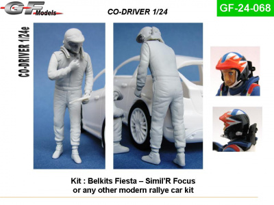 Co-Driver Figure WRC Focus, Fiesta 1:24 - GF Models