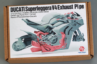 Ducati Superleggera V4 Exhaust Pipe Detail-up Parts For T (14140) 1/12 - Hobby Design