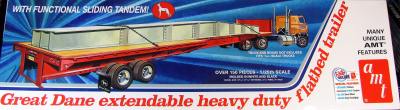 Great Dane Extendable Duty Flatbed Trailer 1/25 - AMT