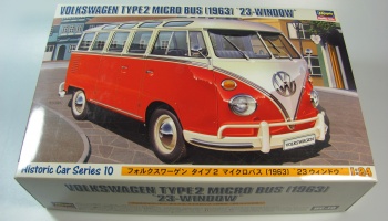 SLEVA 211,-Kč 30% DISCOUNT - Volkswagen Type 2 Micro Bus (1963) '23-window' - Hasegawa