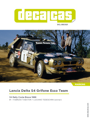 Lancia Delta S4 sponsored by Grifone Esso - 1986 1/24 - Decalcas