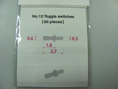 Metal Rivet No.12 Toggle Switches - Model Factory Hiro