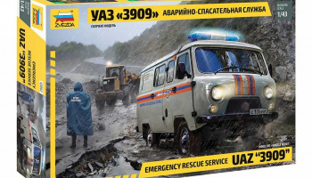 Emergency Service UAZ "3909" (1:43) Model Kit 43002 – Zvezda