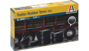 TRAILER RUBBER TYRES (8x) (1:24) Model Kit 3890 - Italeri
