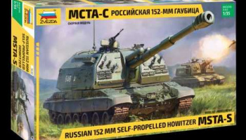 Model Kit military 3630 - MSTA-S is a Soviet/Russian self-propelled 152mm artillery gun (1:35) - Zvezda