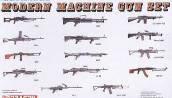 SLEVA 20%  DISCOUNT - MODERN MACHINE GUN SET Model Kit 3806 - Dragon
