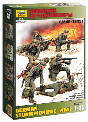 Model Kit figurky 3613 - German Sturmpioniere WWII (re-release) (1:35) - Zvezda