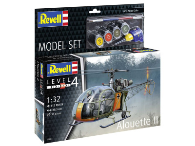 ModelSet vrtulník 63804 - Alouette II (1:32) - Revell