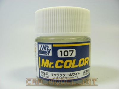 Mr. Color C 107 - Character White Semi Matt - Bílá, figury polomatná - Gunze