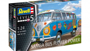 VW T1 Samba Bus "Flower Power" (1:24) Plastic Model Kit 07050 - Revell