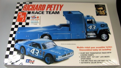 Richard Petty Team Dodge Dart Sportsman Race Car- Ford LN Hauler Truck - AMT