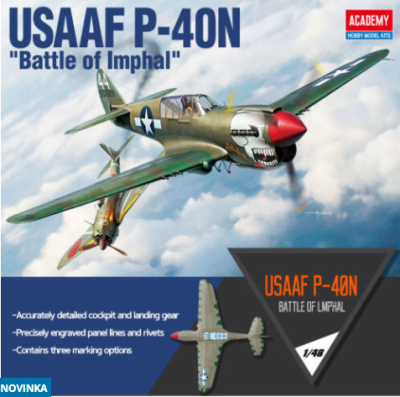 SLEVA 20% DISCOUNT - USAAF P-40N "Battle of Imphal" 1/48 - Academy