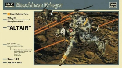 SLEVA 500,-Kč Discount 44% - Altair W.H.J.131 Space Type Humanoid Unmanned Interceptor GroBer Hund 1/20 - Hasegawa