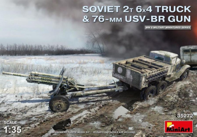 Soviet 2 t 6x4 Truck with 76 mm USV-BR Gun 1/35 – MiniArt