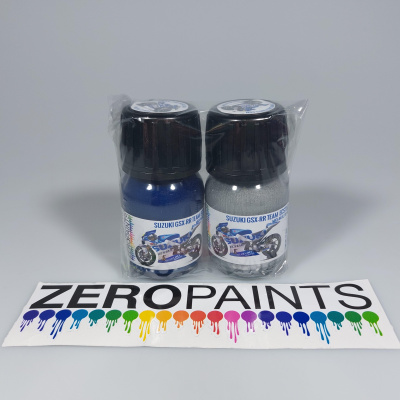 Team Suzuki ECSTAR GSX-RR Blue/Sliver Paint Set 2x30ml - Zero Paints