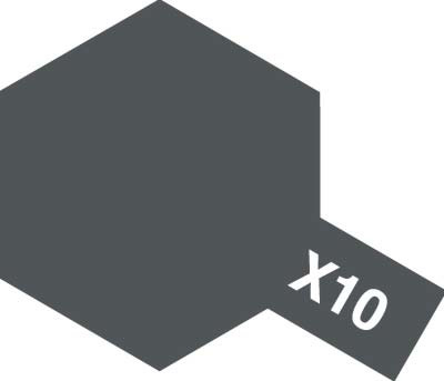 X-10 Gun Metal Enamel Paint X10 - Tamiya