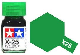X-25 Clear Green Enamel Paint X25 - Tamiya