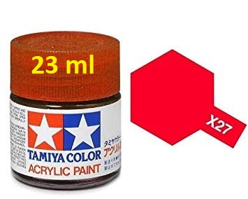 X-27 Clear Red Acrylic Paint 23ml X27 - Tamiya