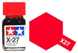 X-27 Clear Red Enamel Paint X27 - Tamiya