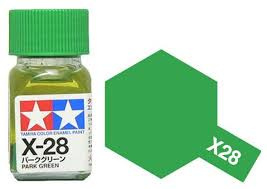 X-28 Park Green Enamel Paint X28 - Tamiya