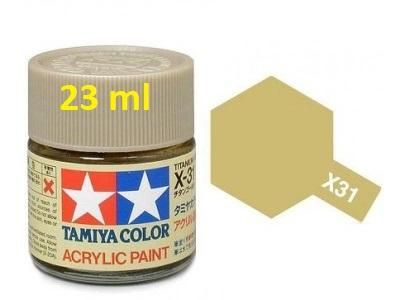 X-31 Titanium Gold Acrylic Paint 23ml X31 - Tamiya