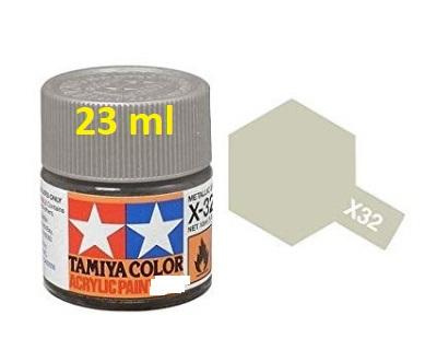 X-32 Titanium Silver Acrylic Paint 23ml X32 - Tamiya