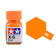 X-6 Orange Enamel Paint X6 - Tamiya