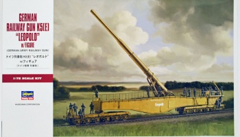 GERMAN RAILWAY GUN K5 (E) LEOPOLD with Figure 1/72 - Hasegawa