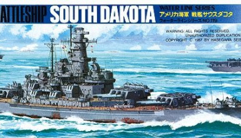 SLEVA 160,-Kč 30% DISCOUNT - U.S.S. Battleship South Dakota (1:700) - Hasegawa