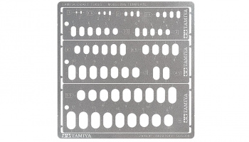 Modeling Template (Rounded Rectangles, 1-6mm) - Tamiya