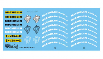 MICHELIN 80's tire markings - 1/12 Decals - Blue Stuff