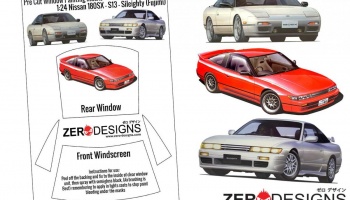 Nissan 180SX - S13 - Sileighty Pre Cut Window Painting Masks (Fujimi) - Zero Paints