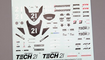 Yamaha YZF-R1M "Tech21" Dress UP Decal For Tamiya 14133 - Hobby Design