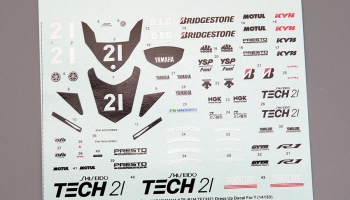 Yamaha YZF-R1M "Tech21" Dress UP Decal For Tamiya 14133 - Hobby Design