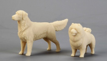 SLEVA 102,-Kč 30% DISCOUNT- Adorable Pet (Golden Retriever&Chow Chow) 1/24 - Hobby Design