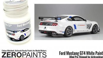Ford Mustang GT4 White Paint - 30ml - Zero Paints