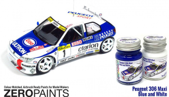 Peugeot 306 Maxi 1996 Rally Monte Carlo Blue/White Paint Set 2x30ml - Zero Paints