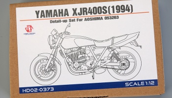 Yamaha XJR400S(1994) Detail-UP Set For Aoshima 053263 （PE+Resin+Metal parts+Metal Logo) - Hobby Design