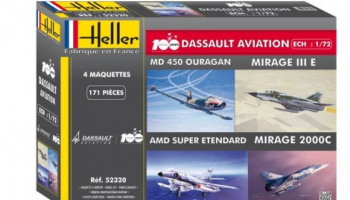 Coffret 100 ANS Dassault Aviation 4models - Heller