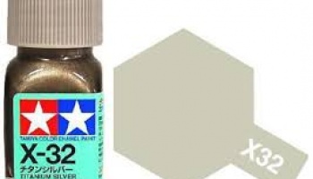 X-32 Titanium Silver Enamel Paint X32 - Tamiya