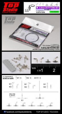 0.8mm AN Fitting set - Top Studio