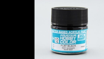 Hobby Color H 012 - Flat Black - Gunze