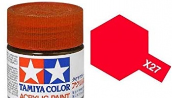 X-27 Clear Red Acrylic Paint Mini X27 - Tamiya